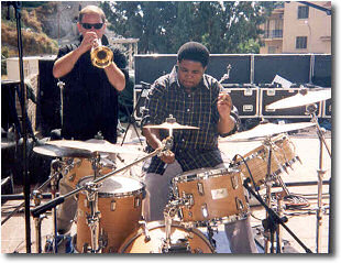 Aldo Bucci con Tyshawn Sorey (Roccella Ionica 2003)